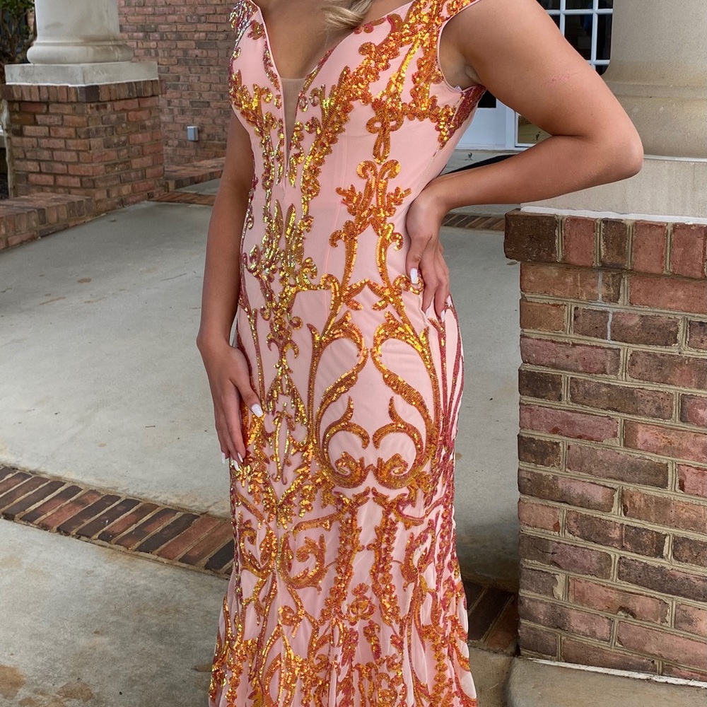 Off the Shoulder Sequin Prom Dress Size 6